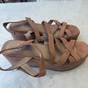 Eileen Fisher Women's Brown Platform Sandals